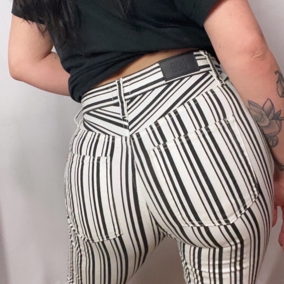 Urban Outfitters Denim - HIGH WAIST URBAN OUTFITTER BLACK WHITE STRIPE JEAN
